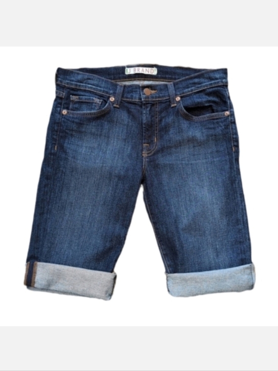 J Brand Pants - J Brand Cuffed Denim Shorts Saturn Blue Womens Size 27 Bermuda Slim Selvedge